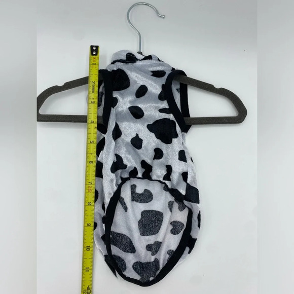 Puppy Dog Cow Spot Black White Halloween Hoodie Sweater Costume XS - Picture 3 of 4